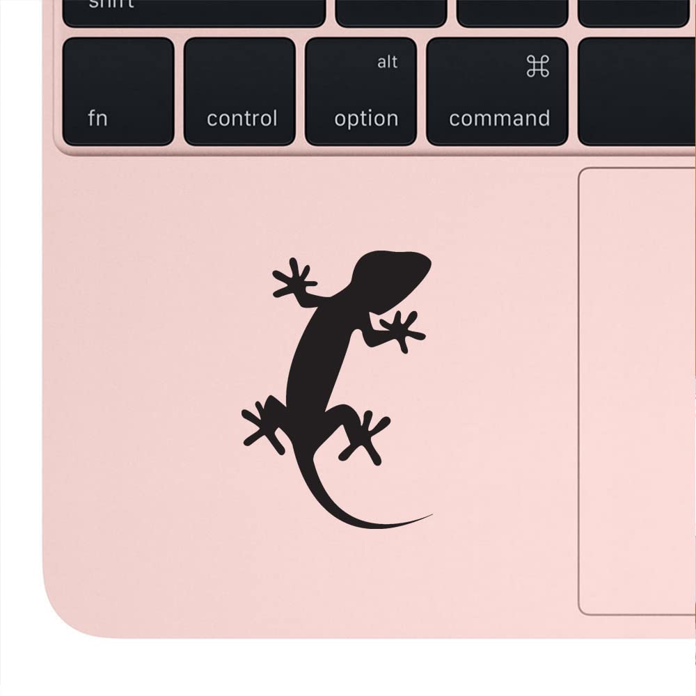 Premium Waterproof Vinyl Gecko Lizard Decal Stickers (Set of 2, Black) - Durable Adhesive for Laptop, Phone, Helmet, Car Window, Mug & Wall Decor - Perfect for Outdoor Adventures, Home Office & Vehicle Customization