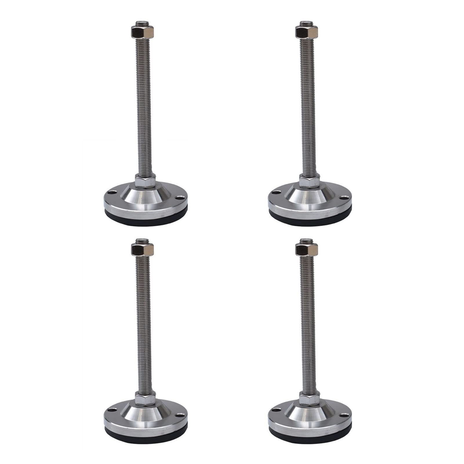 WIPTOL Heavy-Duty Adjustable Leveling Feet - 4 Pack Stainless Steel Non-Slip Furniture Legs for Workbenches, Tables & Cabinets - Perfect for Workshop, Garage & Office Stability