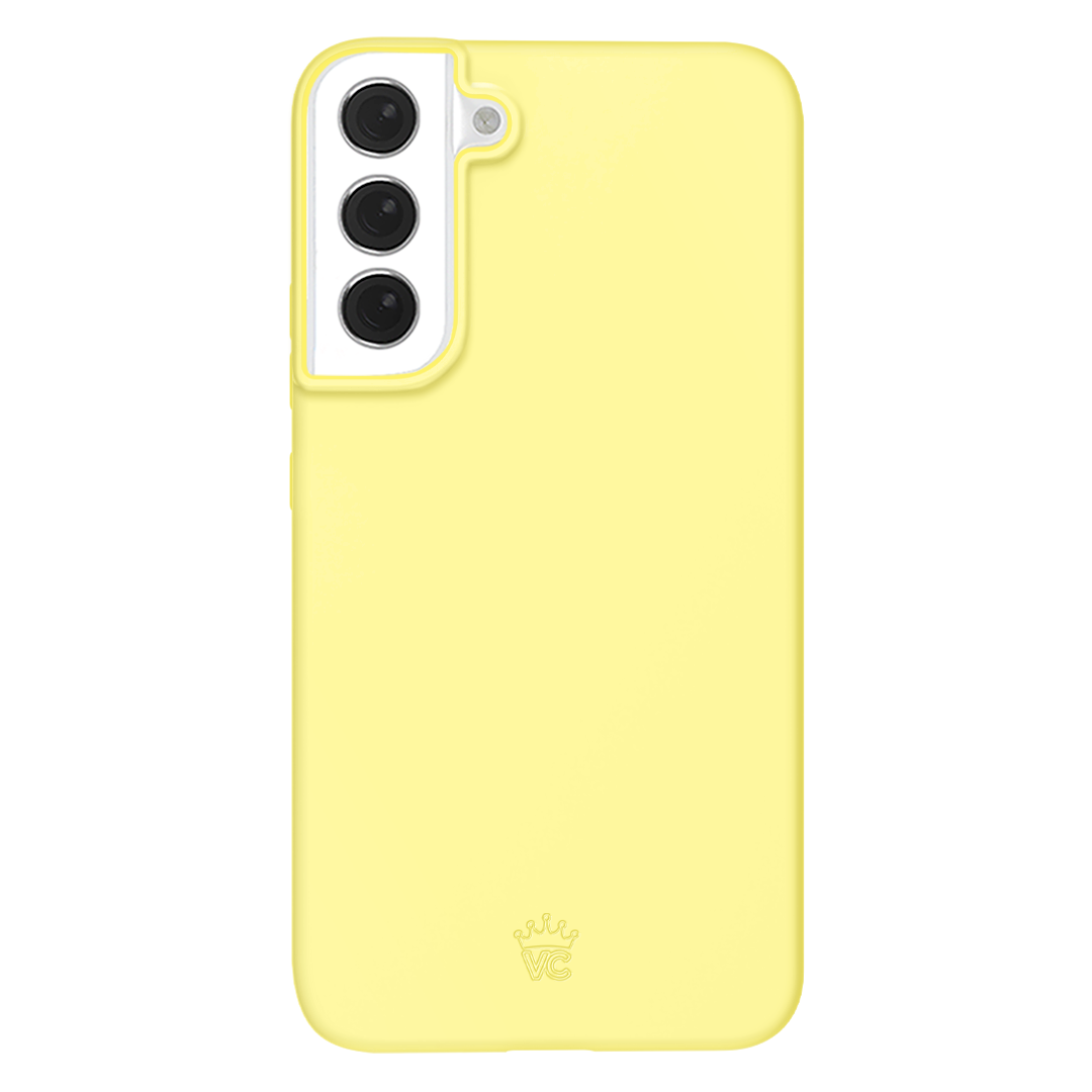 Samsung Phone Case in Butter Yellow - Slim Protective Cover for Galaxy S21, S22, Ultra - Perfect for Everyday Use & Outdoor Activities
