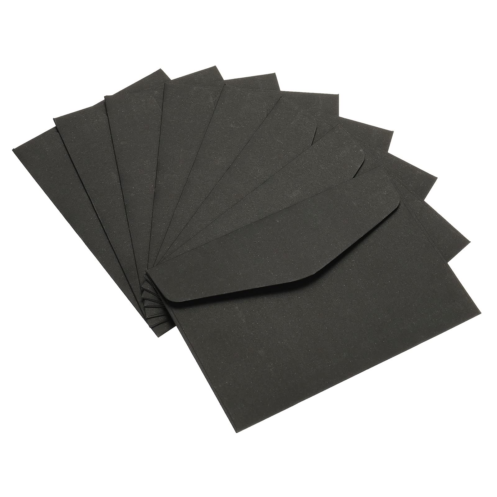 PATIKIL Mini Envelopes 60 Pack - 4.5 x 3.2 Inch Blank Paper Envelopes for Business Cards, Notes & Small Items Storage - Perfect for Greeting Cards, Parties, Weddings & Office Organization (Black)