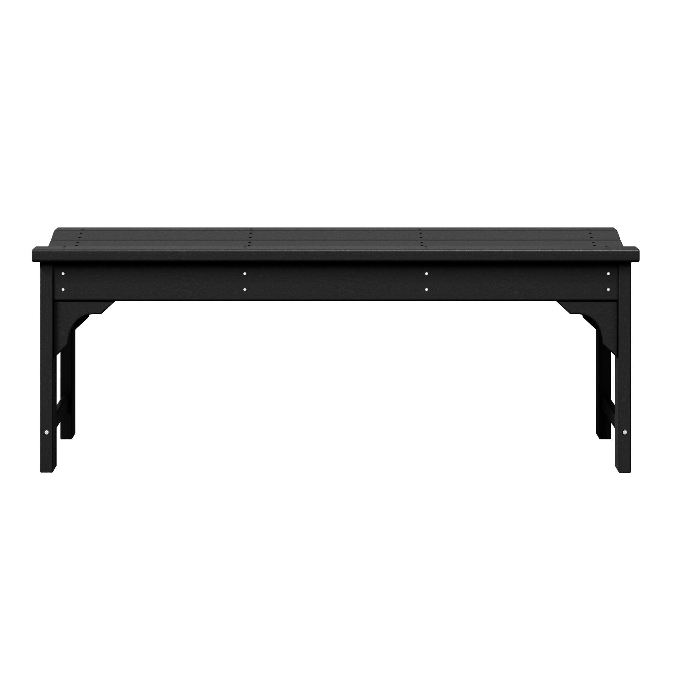 WestinTrends Malibu Outdoor Bench - All-Weather Resistant Poly Lumber Backless Patio Garden Bench with Adirondack Curved Design for Maximum Comfort (Black) - Perfect for Poolside, Garden, Deck, and Outdoor Relaxation