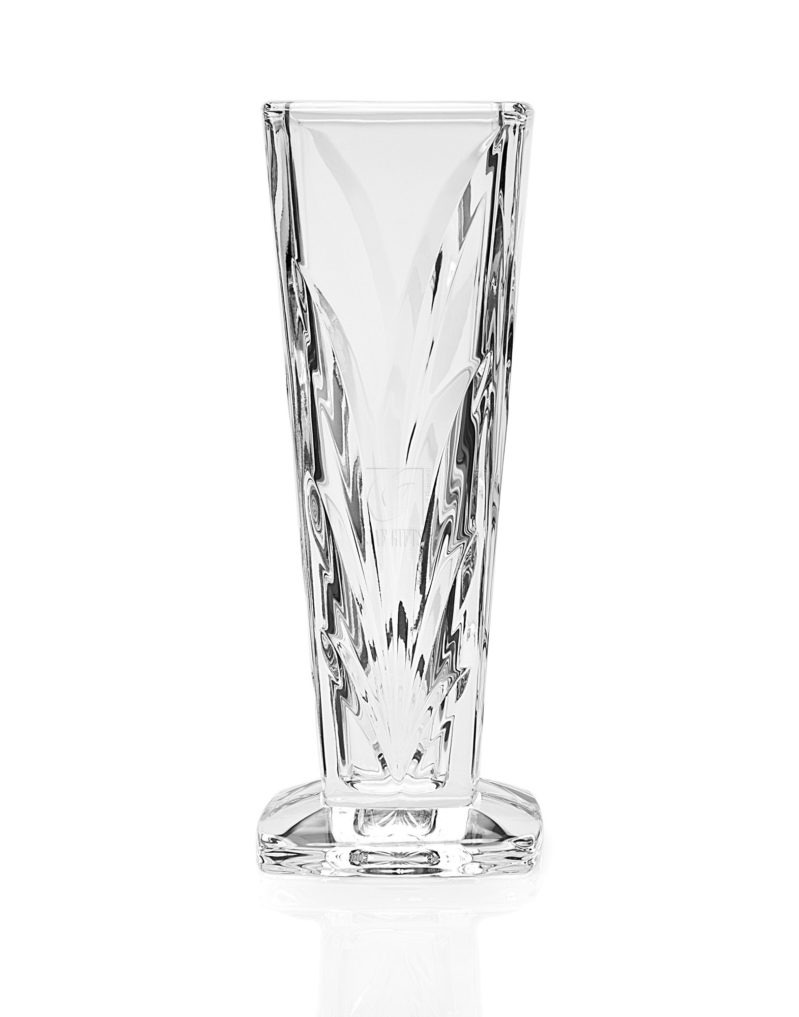 Godinger 8.5 Inch Glass Flower Vase - Elegant Home Decor for Living Room, Dining Table & Office Centerpiece | Perfect for Fresh Flowers, Wedding Decor & Housewarming Gifts
