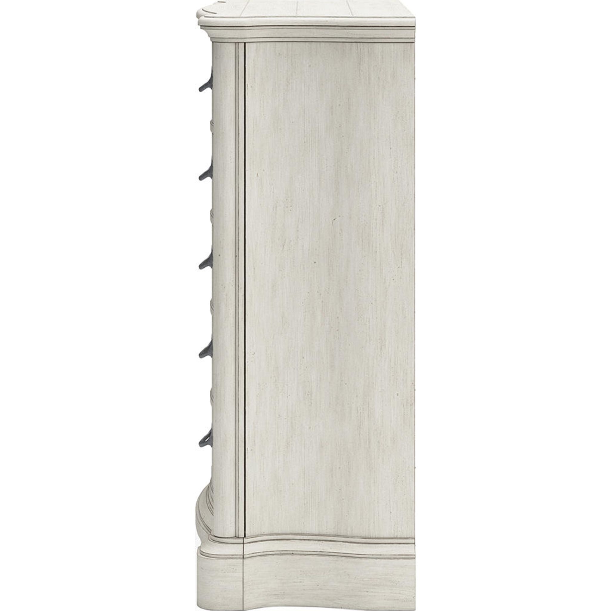 Arlendyne Antique White Chest - Vintage Style Storage Cabinet for Bedroom, Living Room & Office Organization