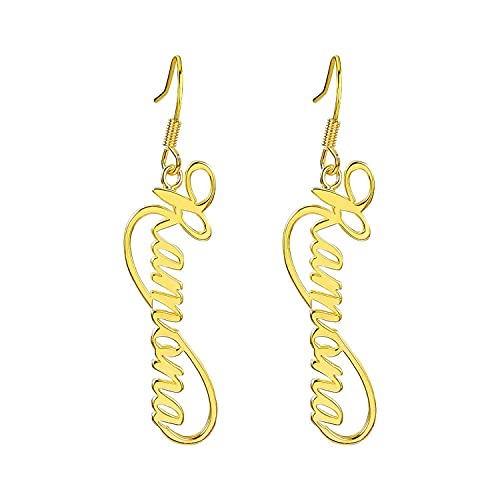 Infinity Name Earrings