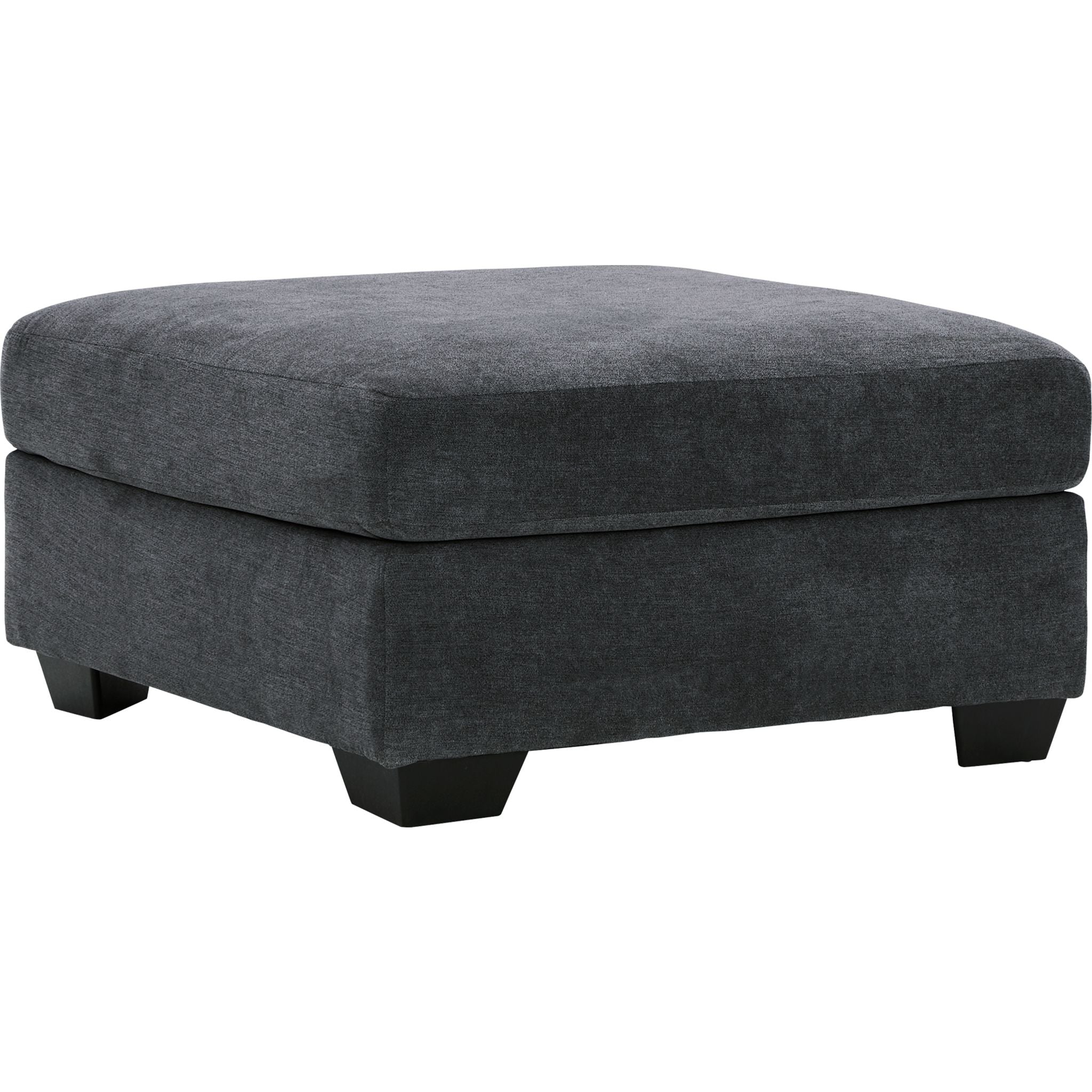 Ambrielle Oversized Accent Ottoman in Gunmetal - Modern Footrest & Extra Seating for Living Room, Bedroom or Office