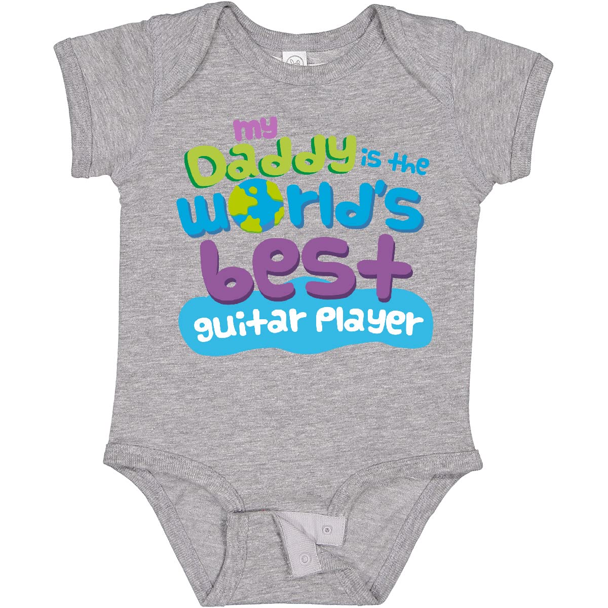 Inktastic Guitar Player Dad - World's Best Baby Bodysuit - Cute Music-Themed Onesie for Newborns & Infants - Perfect Gift for Musician Dads & Baby Showers