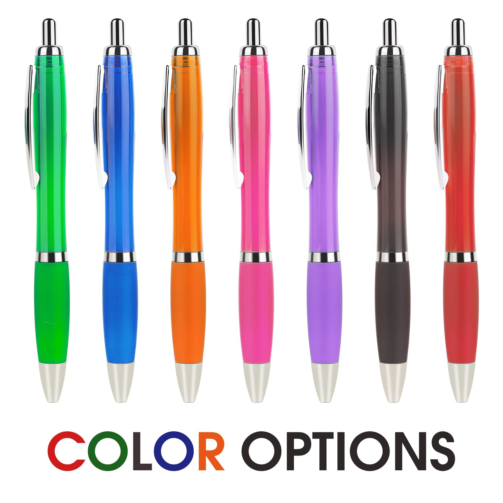 Custom Printed Ballpoint Pens Bulk - Personalized Click Action Pens with Your Logo, Name, or Message - Ideal for Corporate Gifts, Promotional Events & Branding