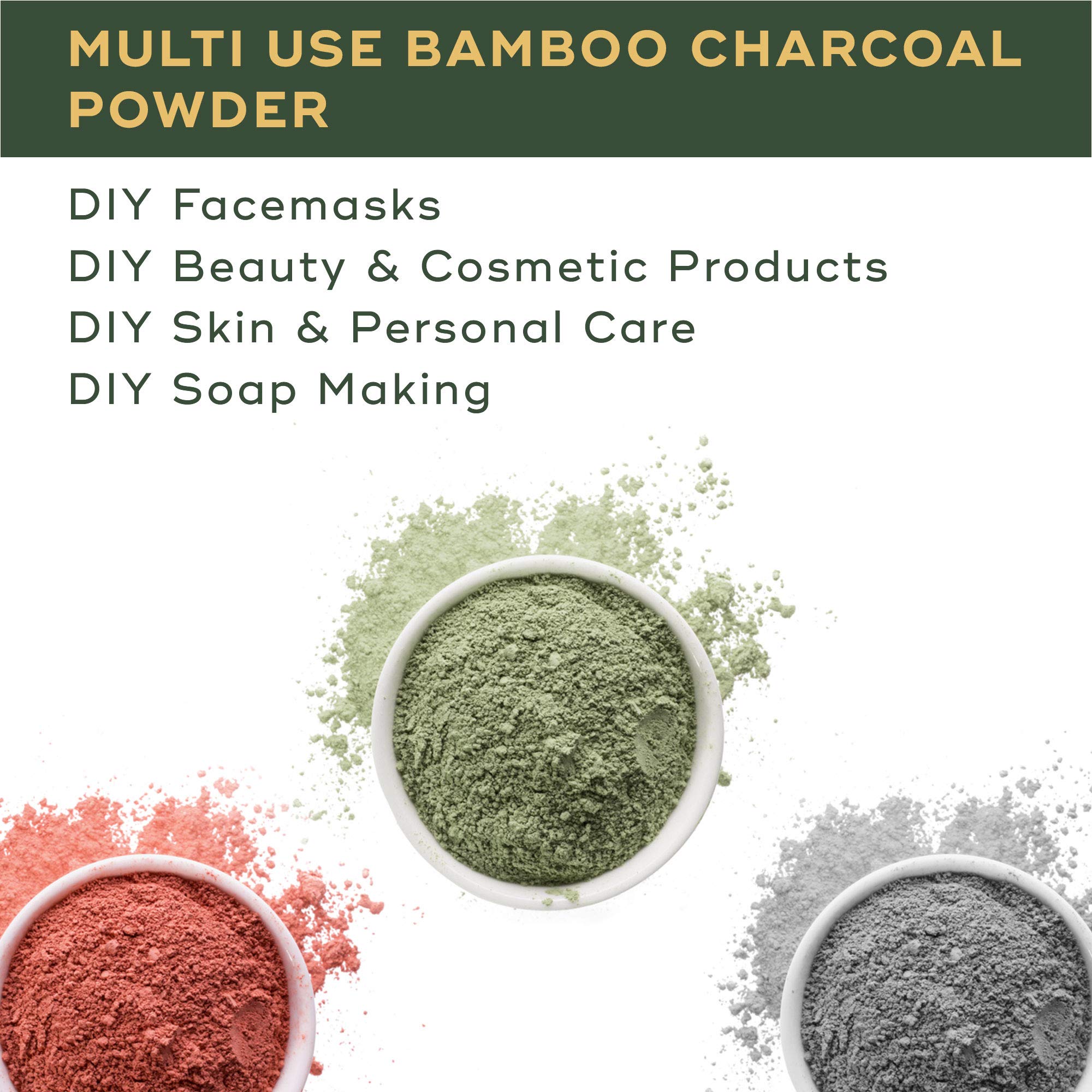 BRM Herbals Activated Charcoal Powder - 200g | Natural Detox for Face, Hair & Body | DIY Beauty, Skincare, Soap Making | Perfect for Face Masks, Teeth Whitening & Deep Cleansing | Vegan & Cruelty-Free
