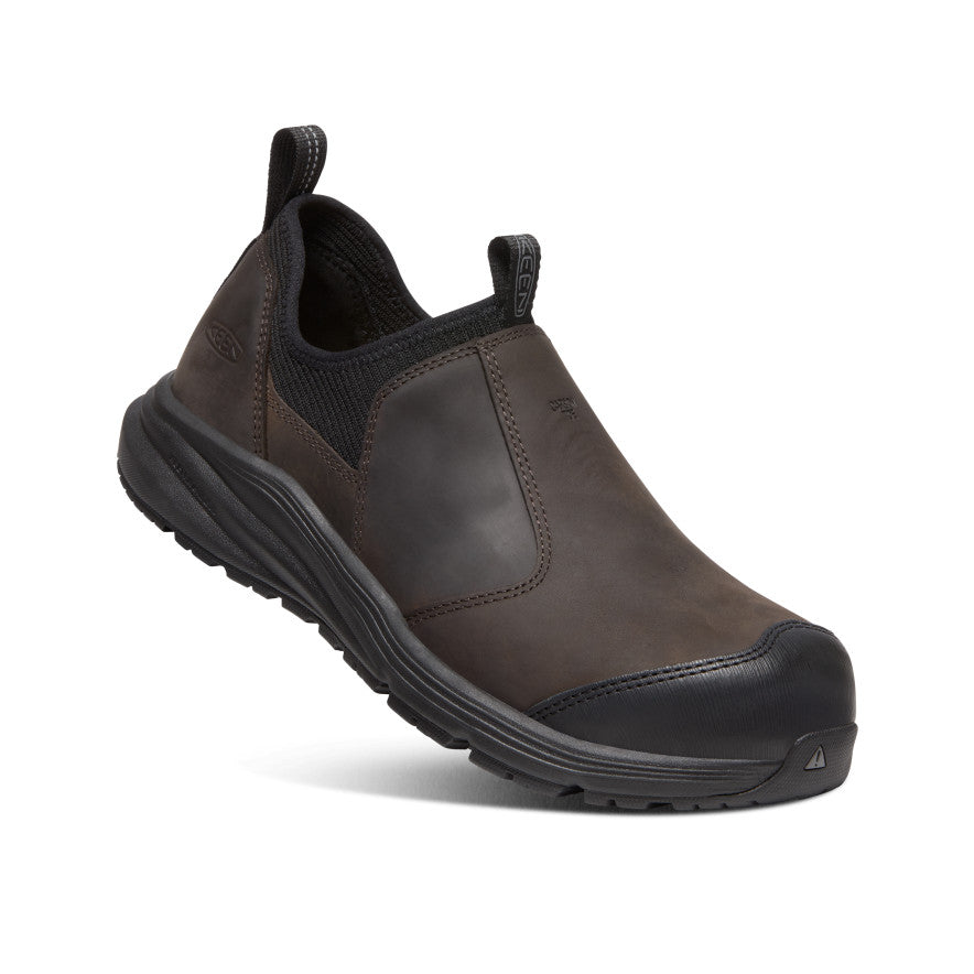 Men's Vista Energy+ Work Shoes with Carbon Toe & ESD Protection - Coffee Bean/Black Color - Slip Resistant Safety Shoes for Electricians, Warehouse & Construction Workers