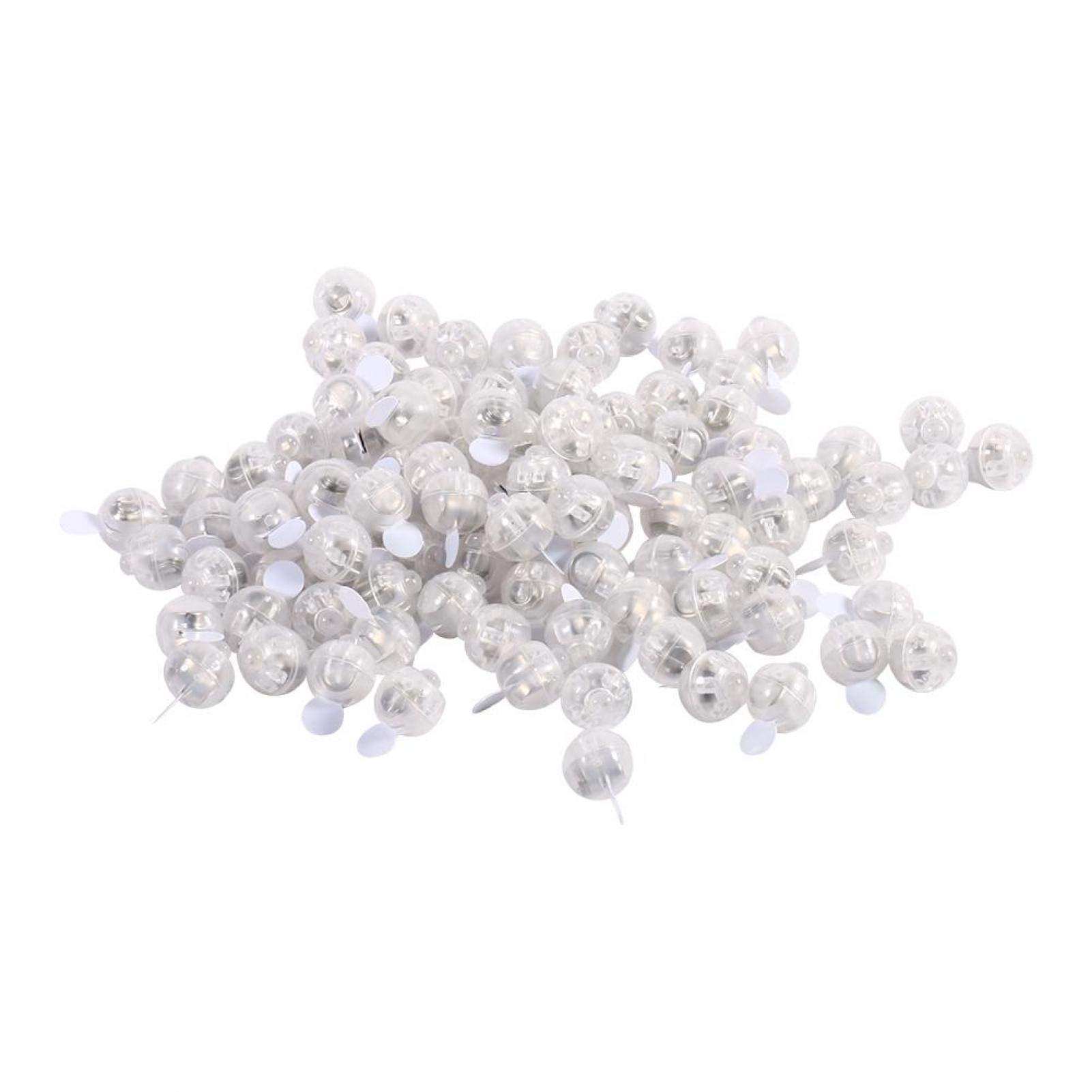 Omabeta 100Pcs Mini Round LED Flash Lights - Battery Operated LED Ball Lamps for Party Decorations - Waterproof Fairy Lights for Birthday, Christmas, Wedding & Outdoor Events (White) - Perfect for Indoor/Outdoor Decor, Garden Lighting & Holiday Displays