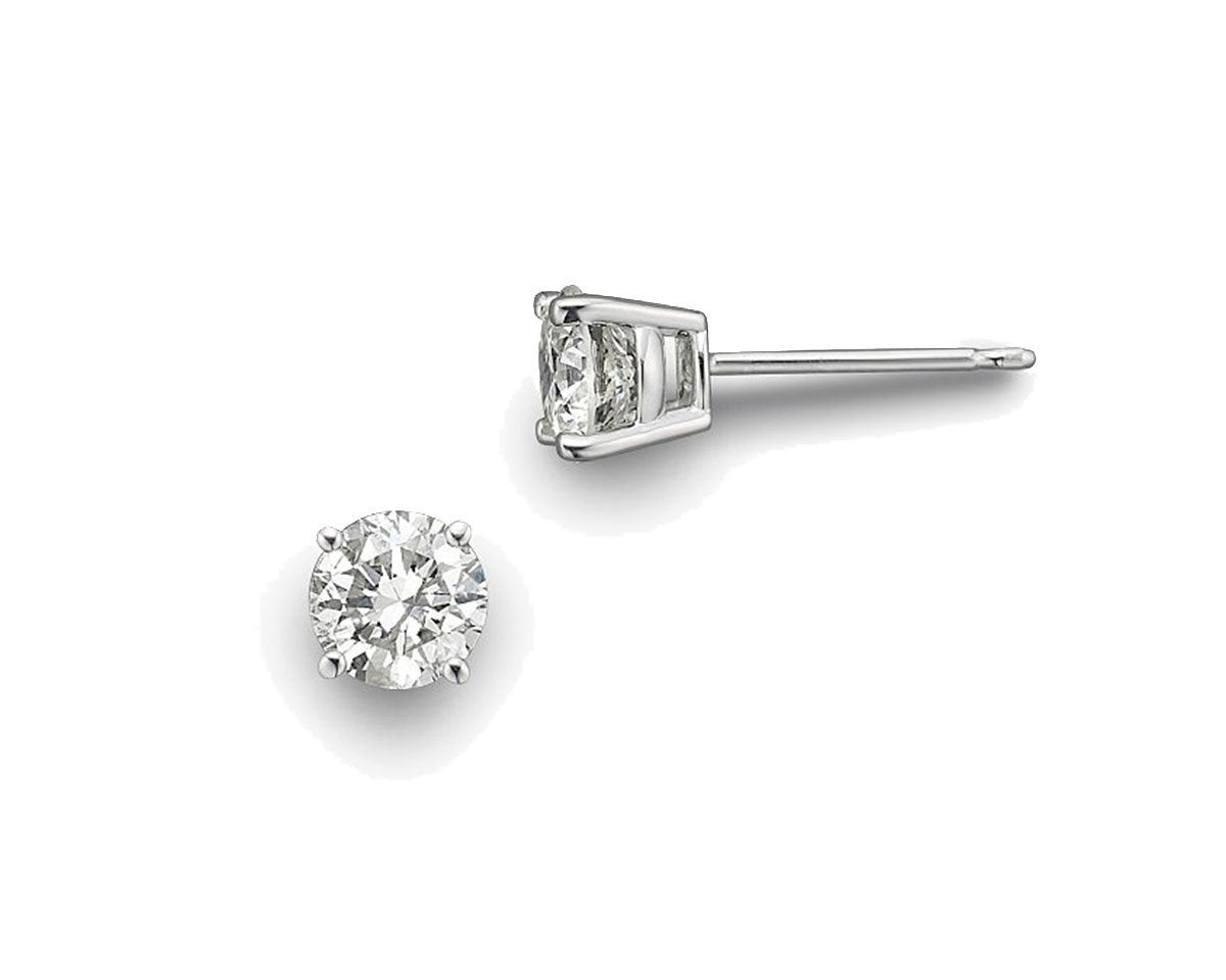 Exquisite 14K Gold Round Diamond Stud Earrings (0.20-0.40 ct) - Perfect for Weddings, Anniversaries & Special Occasions