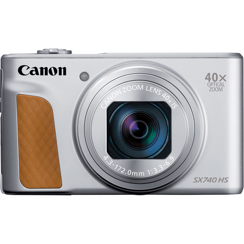 Canon PowerShot SX740 HS 20.3MP Digital Camera with 40x Optical Zoom, 4K Video, Wi-Fi & NFC (Silver) - Perfect for Travel Photography, Vlogging, and Family Events