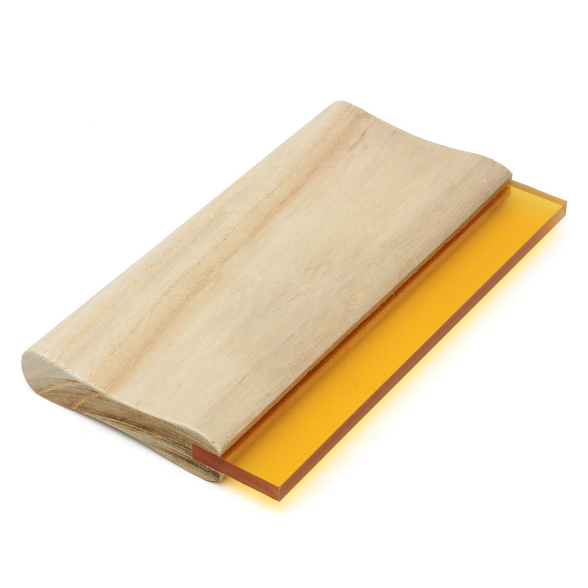 Tlilyy 8-Inch Screen Printing Squeegee - 70 Duro Hardness Ink Scraper Tool for DIY T-Shirt Printing & Fabric Art Projects