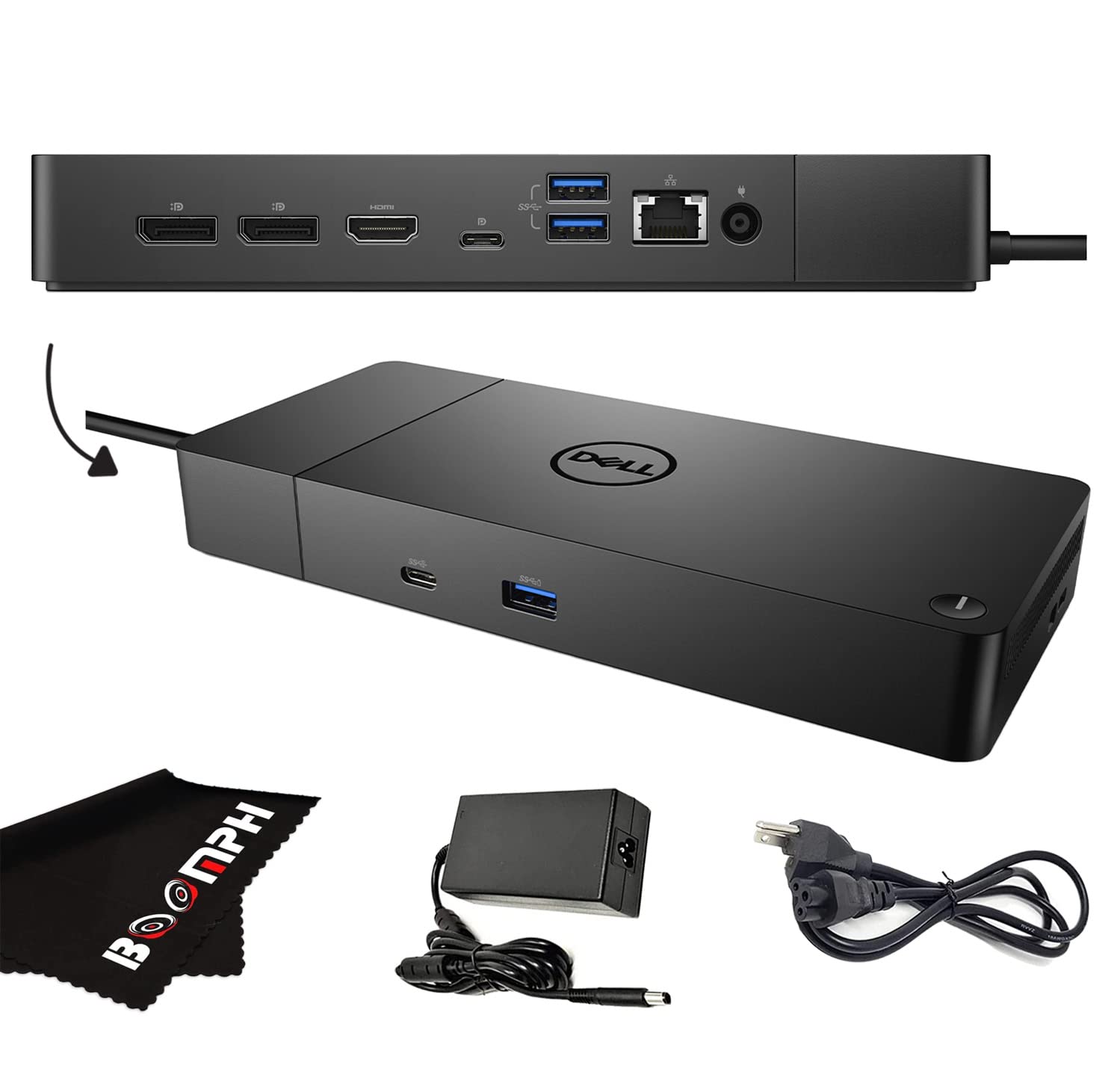 Dell WD19S Docking Station with 130W Power Adapter & 90W Power Delivery - USB-C Hub with HDMI, Dual DisplayPort for Laptop (WD19S130W) - Premium Dock Solution for Home Office, Remote Work & Multi-Monitor Setup