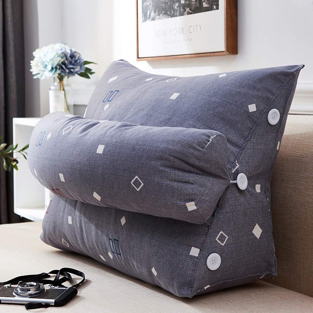 Triangular Wedge Pillow for Headboard & Back Support - Adjustable Reading Pillow with Neck Support - Perfect for Sofa, Bed, Chair & Lounging (45cm, Color B) - Ideal for Reading, Watching TV & Relaxing at Home