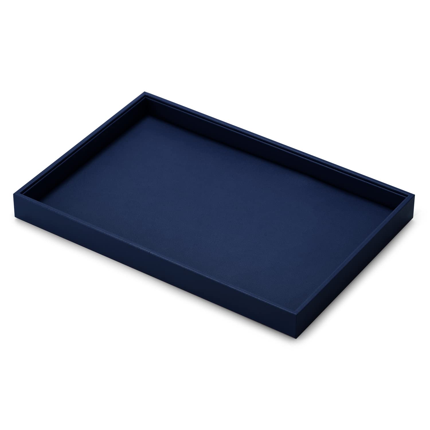 Oirlv Elegant Blue Jewelry Display Tray - Stackable Jewelry Organizer for Rings, Earrings & Necklaces | Jewelry Drawer Storage Solution for Boutique, Home & Travel Use