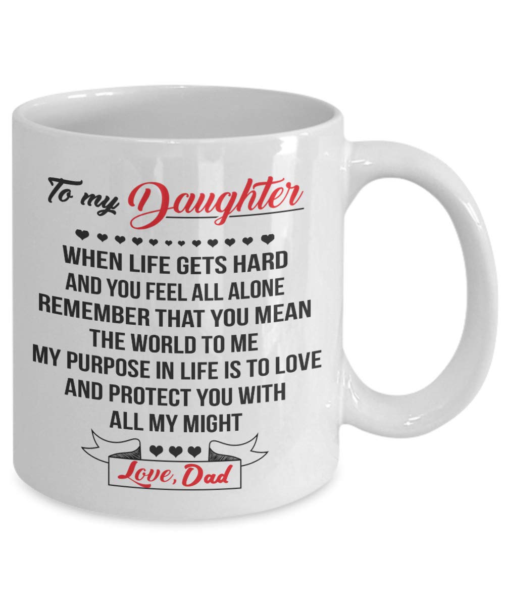 To My Daughter Gift - Heartfelt Anniversary, Birthday & Christmas Present from Dad - Love & Protection Keepsake for Little Girls - Perfect for Special Occasions & Daily Encouragement