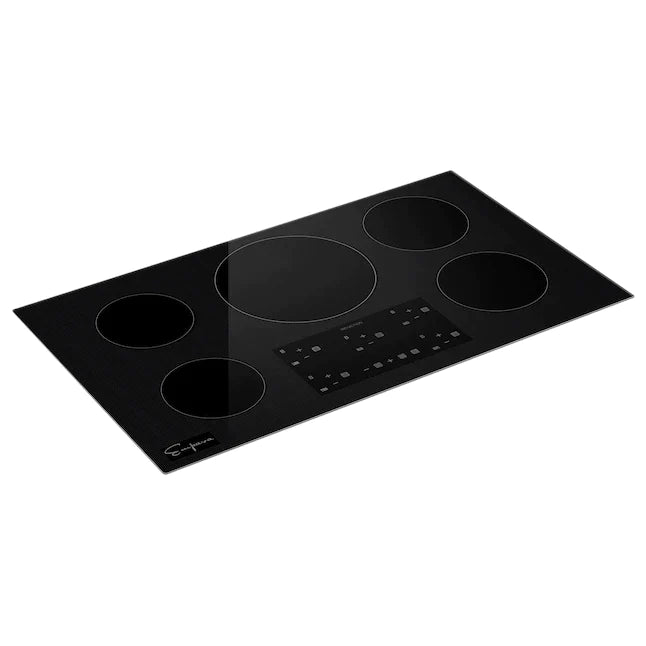 Empava 36 Inch 5 Burner Induction Cooktop - Stainless Steel Built-in Electric Stove with Touch Controls, IDC36 - Perfect for Modern Kitchens, Home Cooking & Professional Chefs