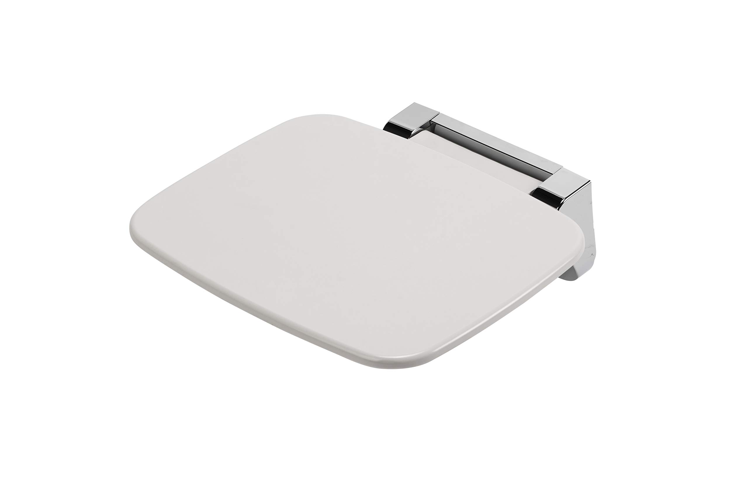 Croydex White & Chrome Shower Seat - Adjustable Bath Bench for Elderly & Disabled - Non-Slip Bathroom Safety Stool for Shower & Bathtub Use