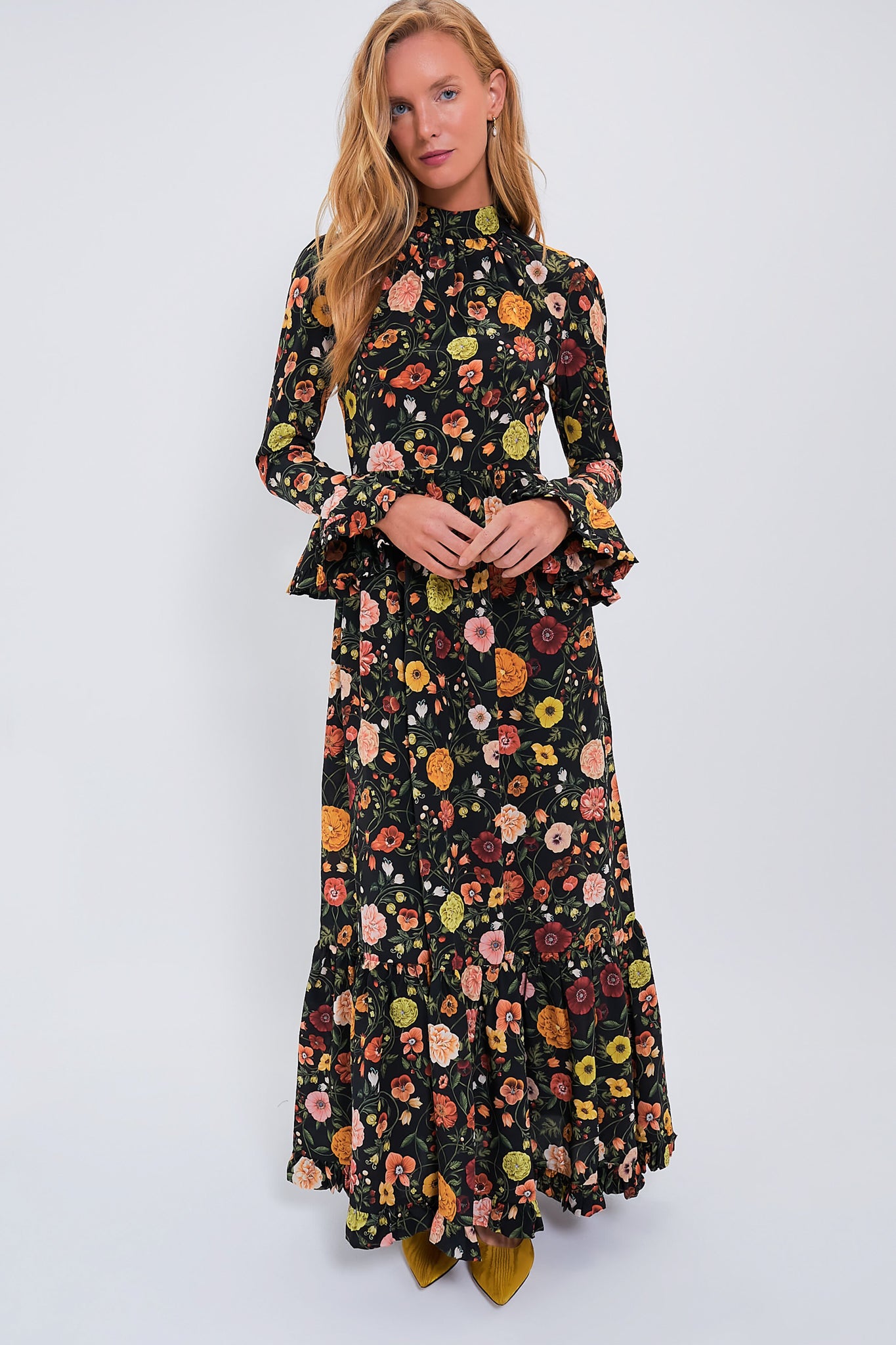 Botticelli Visconti Dress - Elegant Women's Floral Maxi Dress for Summer, Weddings & Special Occasions | Lightweight & Breathable Fabric
