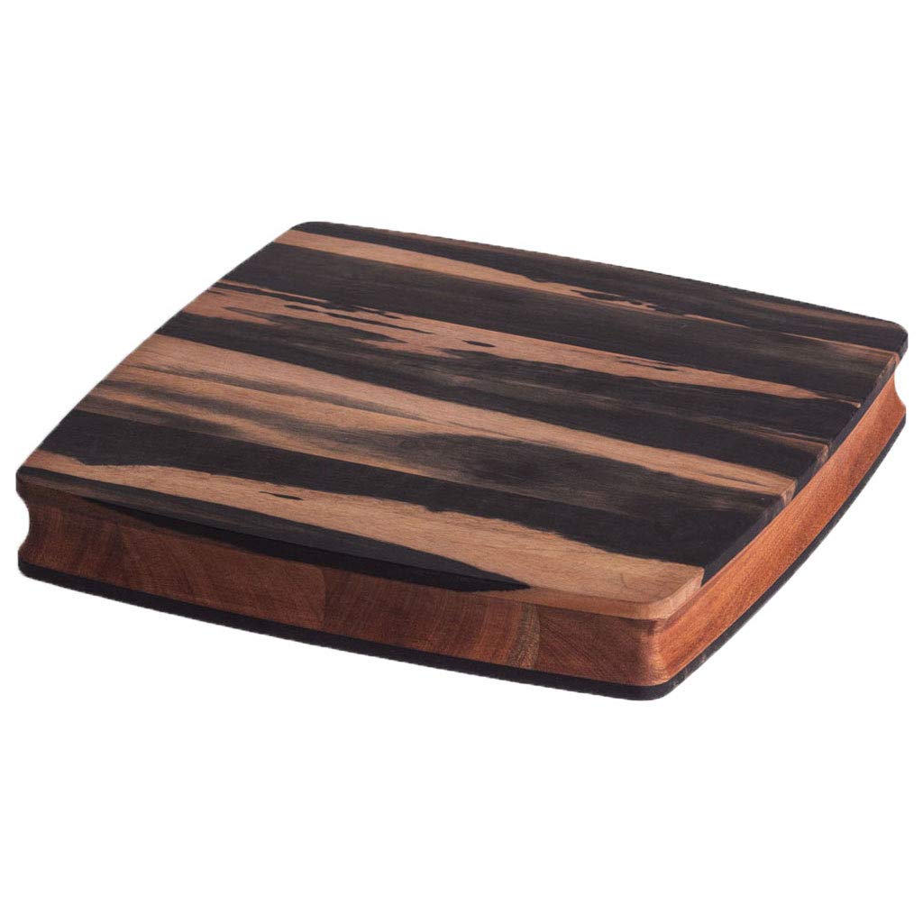 Premium Reversible Cutting Board - Solid West African Crelicam Ebony Wood - 11.4