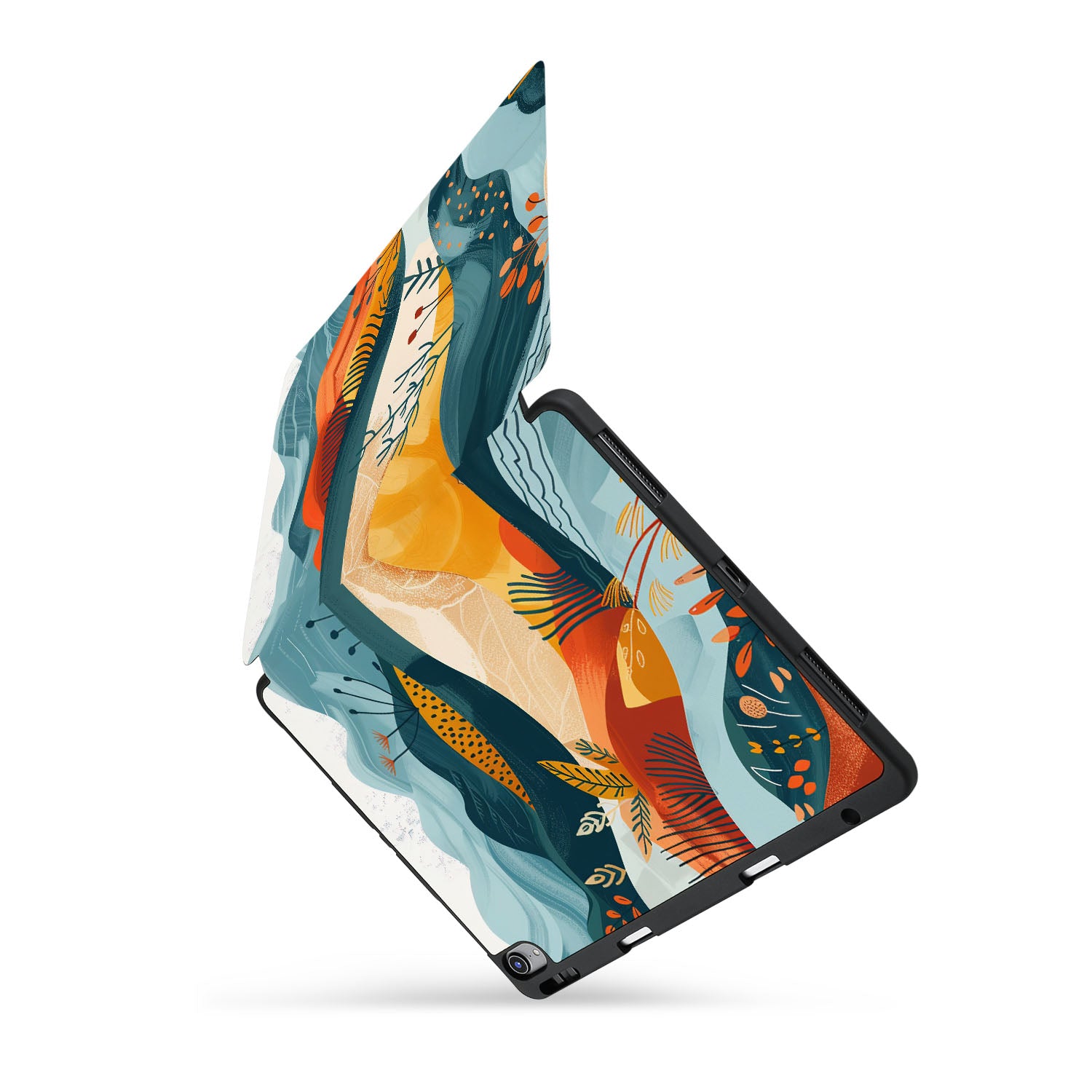 Colorful Mountain iPad Trifold Case - Slim Protective Cover with Auto Sleep/Wake for iPad 10.2/9.7 Inch - Perfect for Work, School & Travel