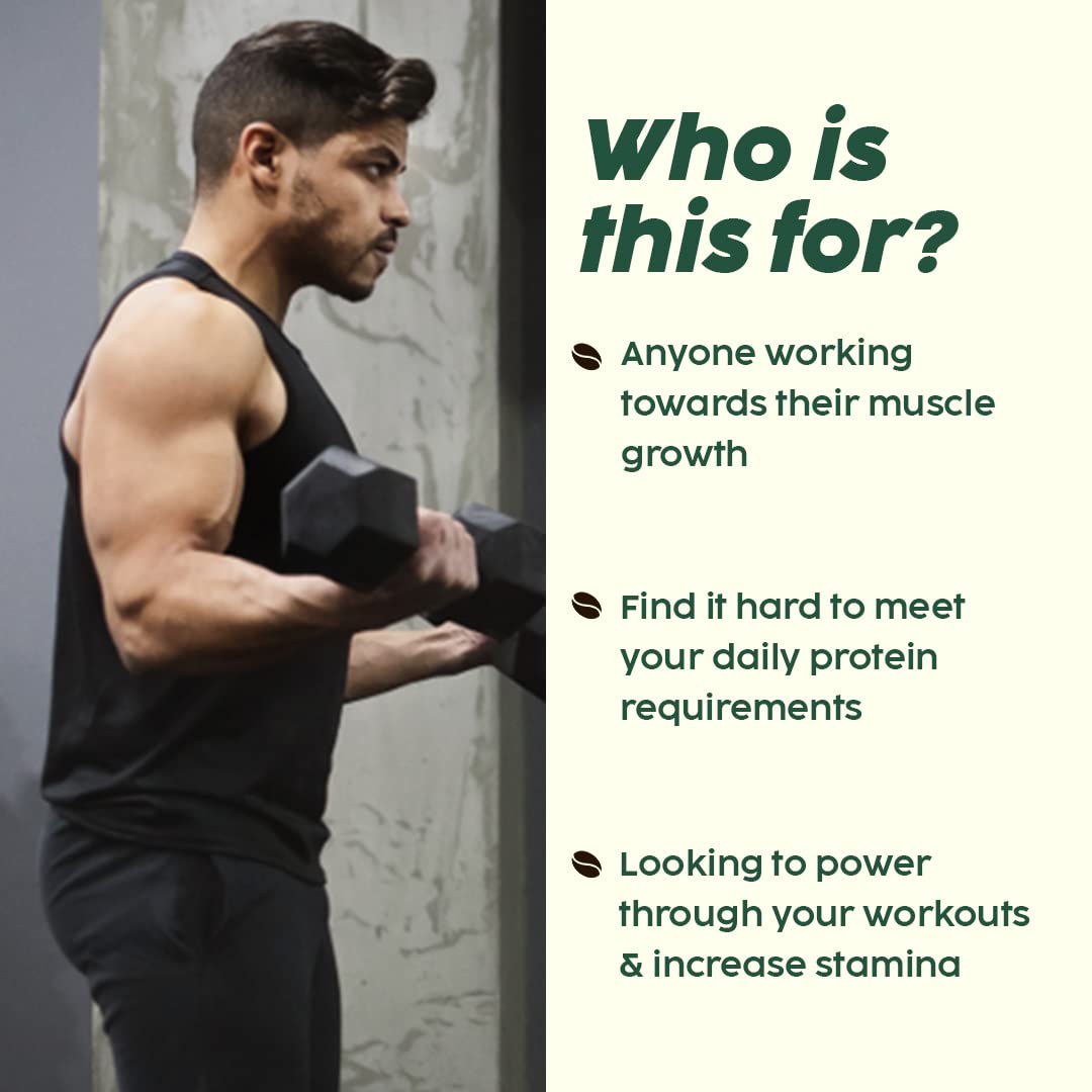 PLIX Vegan Plant Protein Powder - 25g Pea & Brown Rice Protein Blend, 1KG Cafe Mocha Flavor | Sugar Free, Gluten Free Plant-Based Protein Supplement for Smoothies, Baking & Post-Workout Recovery
