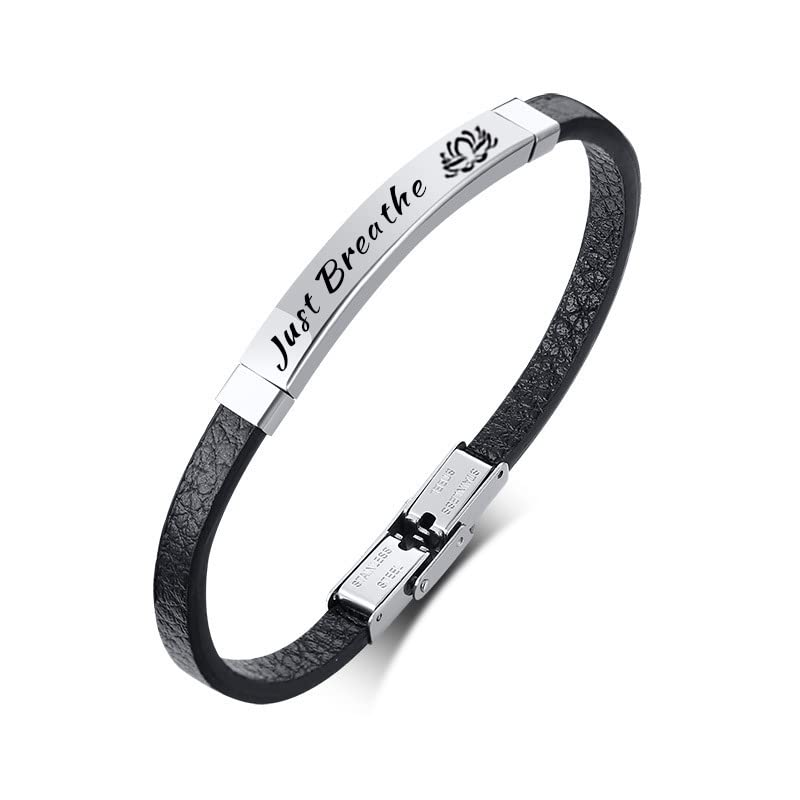 Women's Inspirational Engraved Quote Bracelet - Stainless Steel Encouragement Gift for Best Friend, Daughter, Son, Sister, Niece, Mom, Coworkers - Perfect for Birthdays, Christmas, Graduation, and Daily Motivation