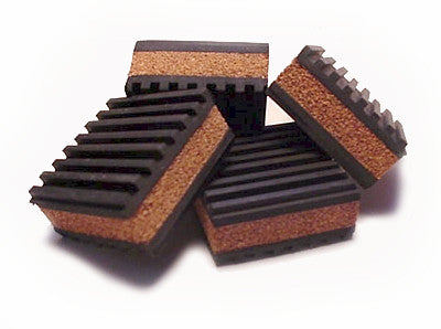 High-Quality Neoprene & Cork Isolation Blocks - Set of 4 - Perfect for Speaker, Turntable & Home Audio Equipment Vibration Dampening