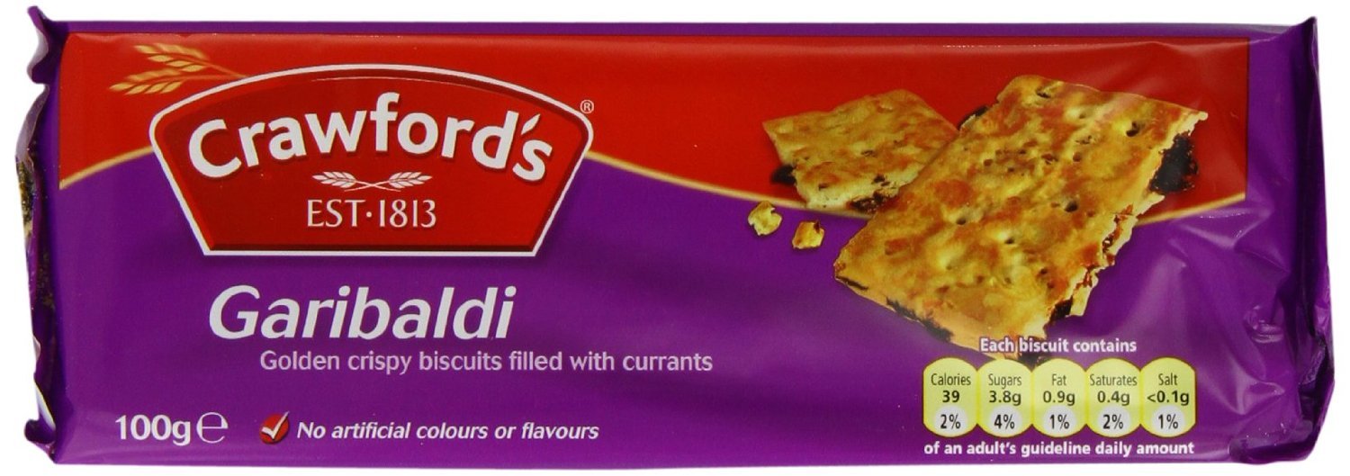 Crawford's Garibaldi Biscuits 3 Boxes (36 Packs) - Classic British Fruit Biscuits for Tea Time, Snacking & Gifts