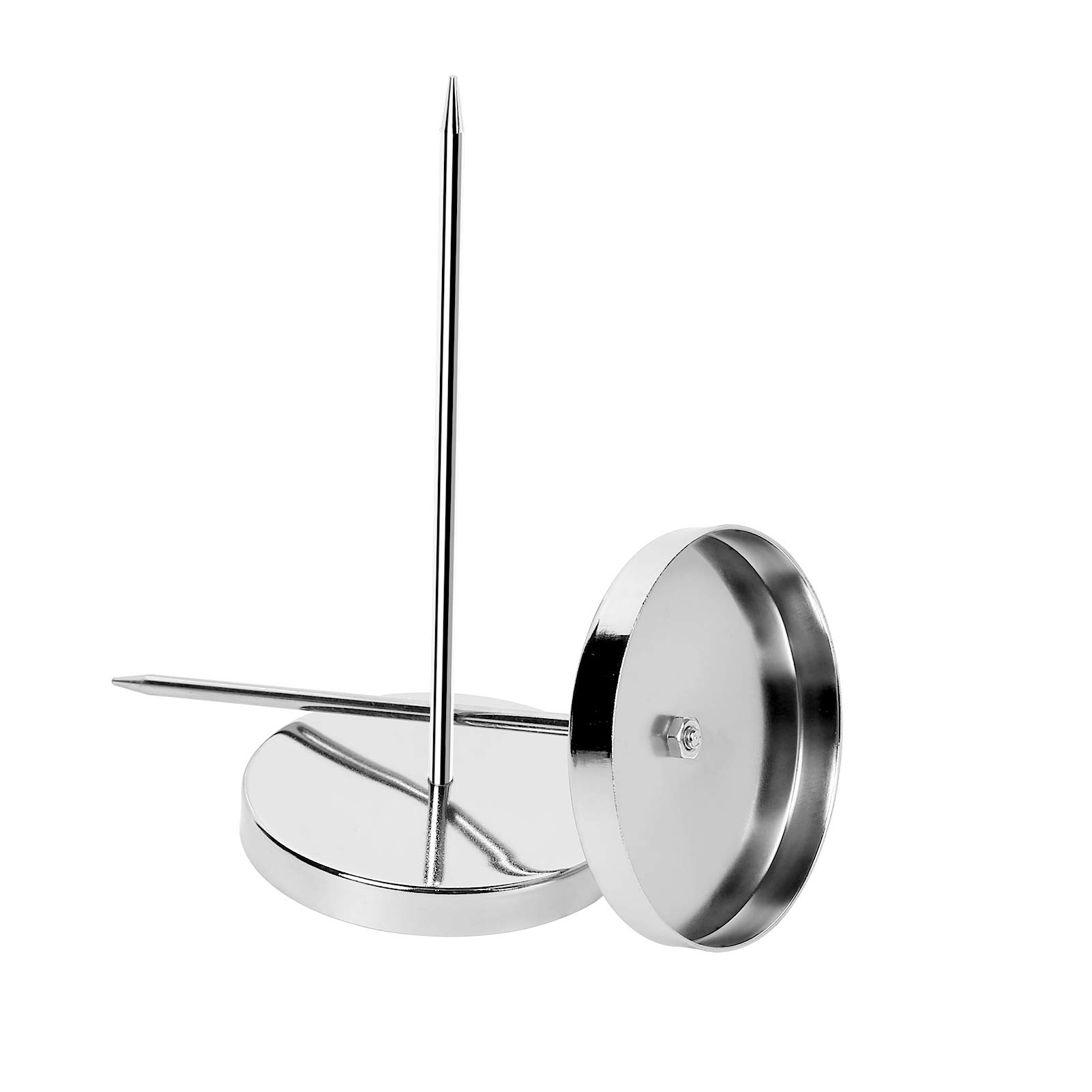 2PCS Stainless Steel Bill Fork & Paper Holder Spike - Durable Check Bill Holder & Memo Organizer for Office, Restaurant, and Home Use