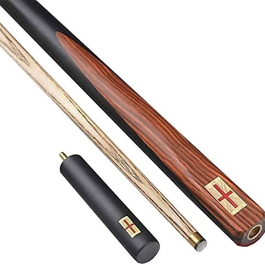 MRKBBVAKVZ 57-Inch Ash Wood Pool Cue Stick - 17-19 Oz Weight with 9.5mm Tip & Storage Box - 3/4 Jointed Billiard Cue for Professional & Home Use - Perfect for Bars, Game Rooms & Pool Halls