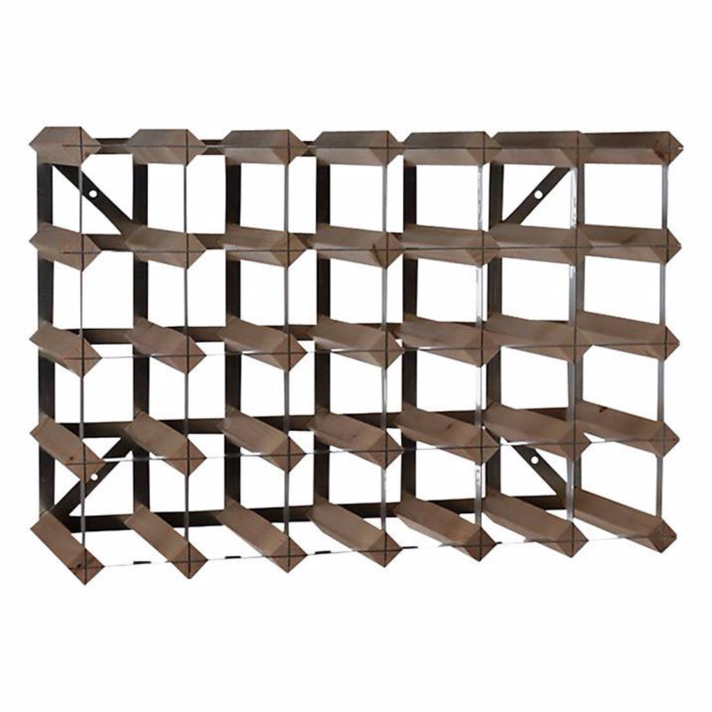 30 Bottle Wine Rack - Sturdy Wooden Wine Storage Organizer for Kitchen, Dining Room, or Cellar - Perfect for Home Bars and Wine Collections