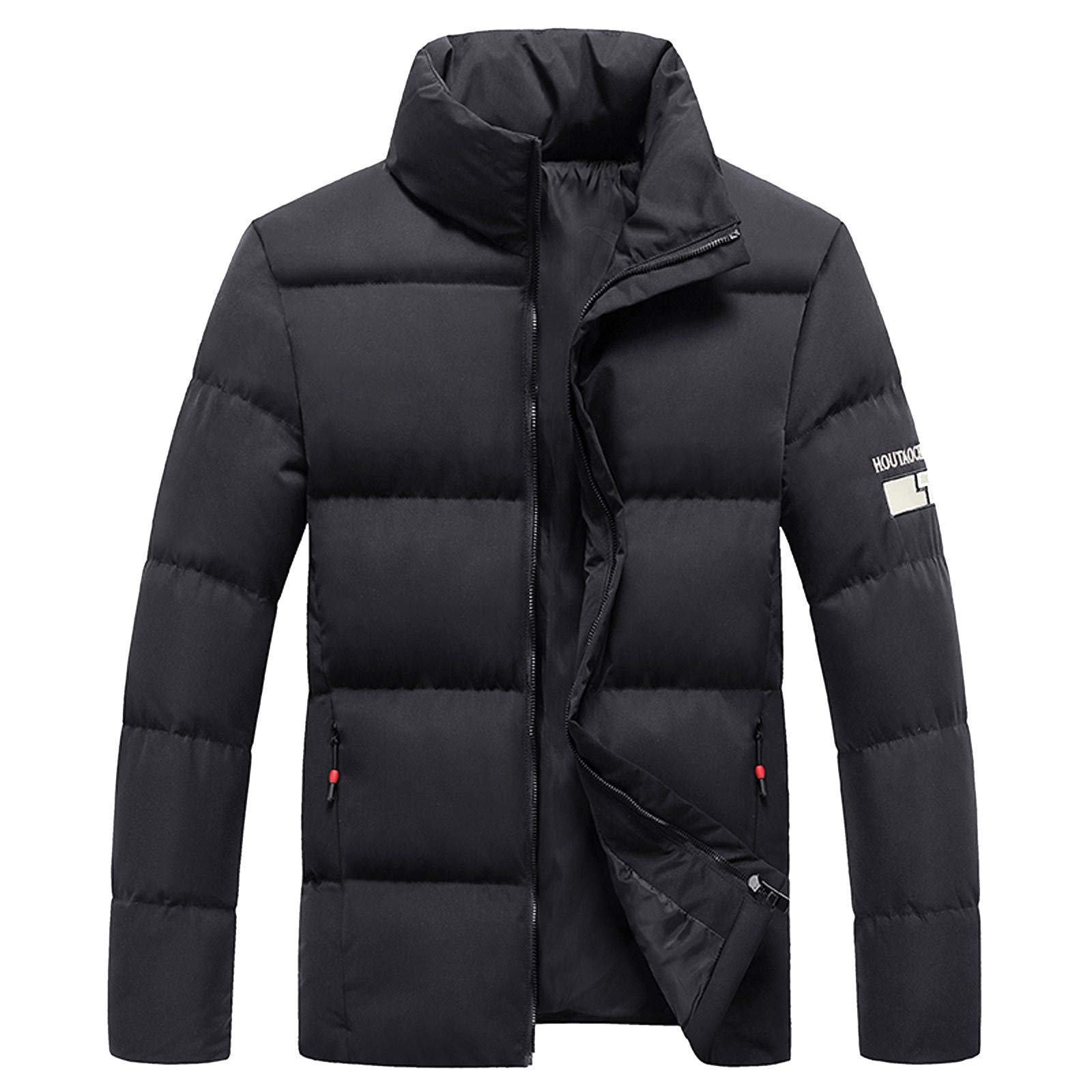 Men's Winter Softshell Turtleneck Jacket - Windproof, Warm & Comfortable Coat with Fishtail Design for Outdoor Activities, Hiking & Casual Wear