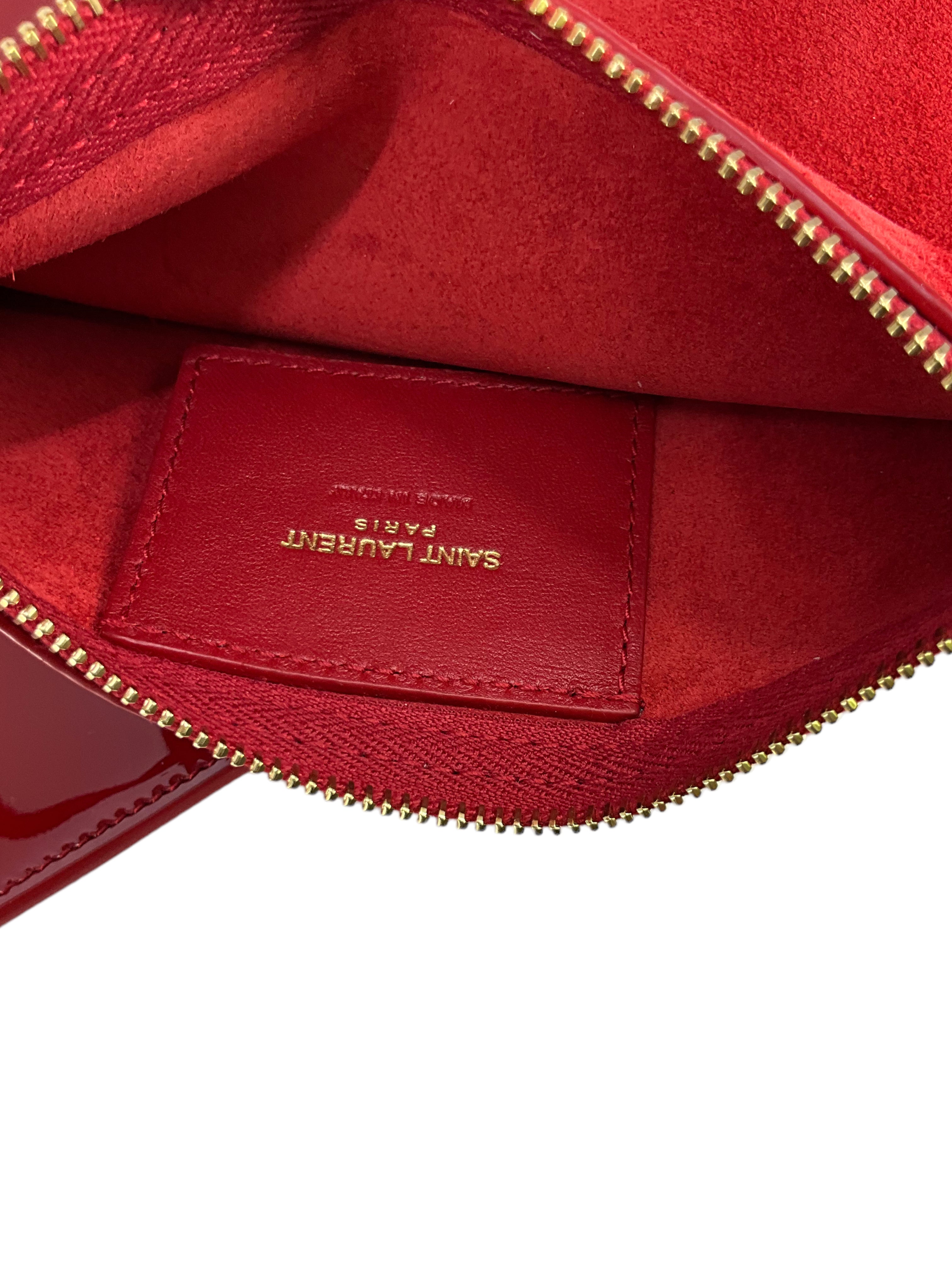 Saint Laurent Suzanne Small Patent Leather Chain Hobo Bag - Luxury Designer Handbag for Women | Perfect for Evening Parties, Date Nights & Special Occasions