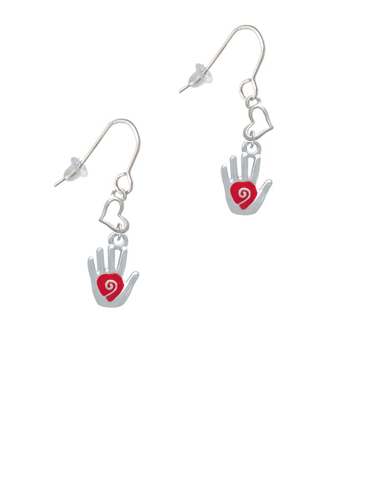Healing Heart French Earrings in Silvertone - Perfect for Gifts & Daily Wear