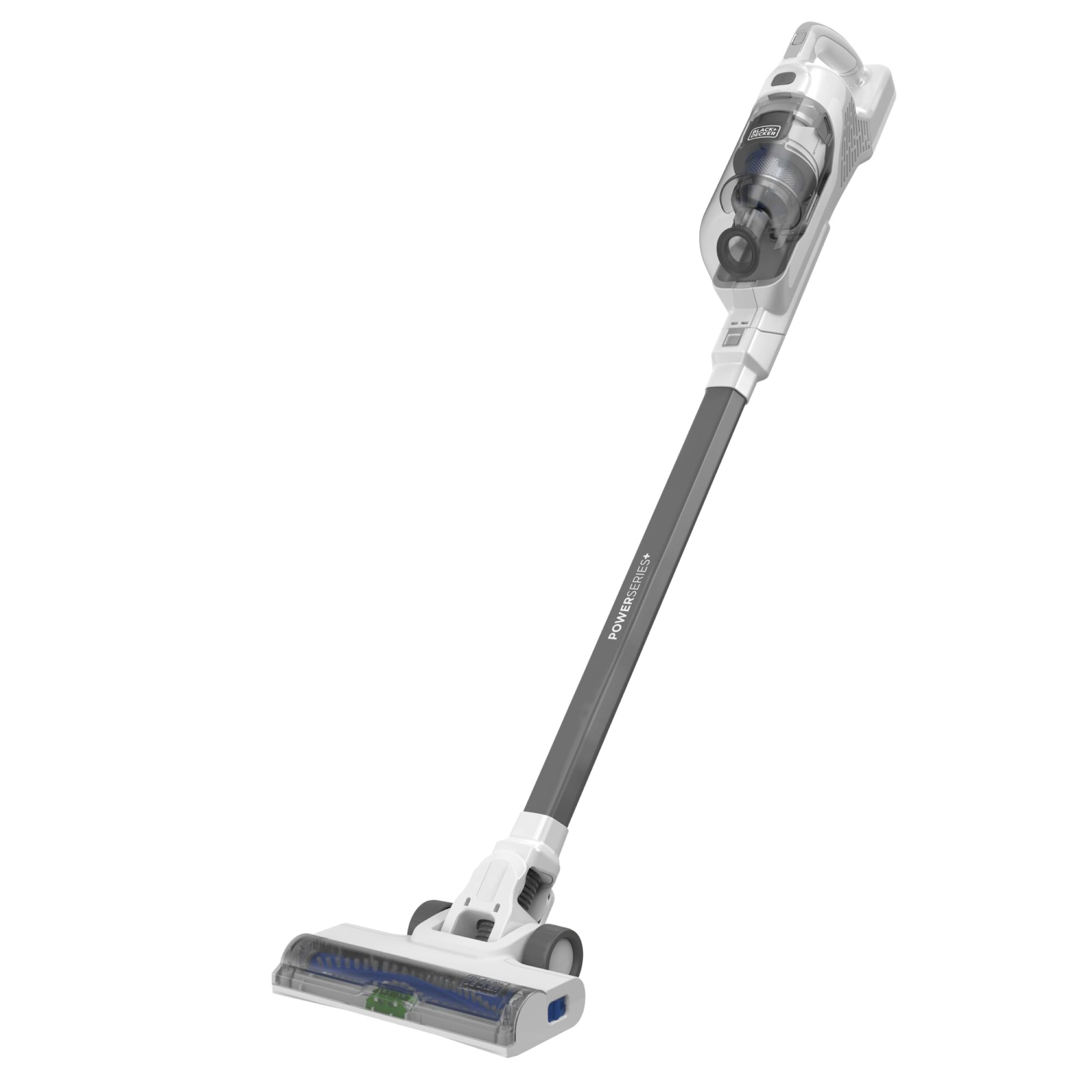 BLACK+DECKER POWERSERIES+ 16V MAX Cordless Stick Vacuum Cleaner with LED Floor Lights - Lightweight Multi-Surface Vacuum for Hardwood Floors, Carpets & Pet Hair - White (BHFEA420J) - Perfect for Quick Home Cleaning & Pet Owners
