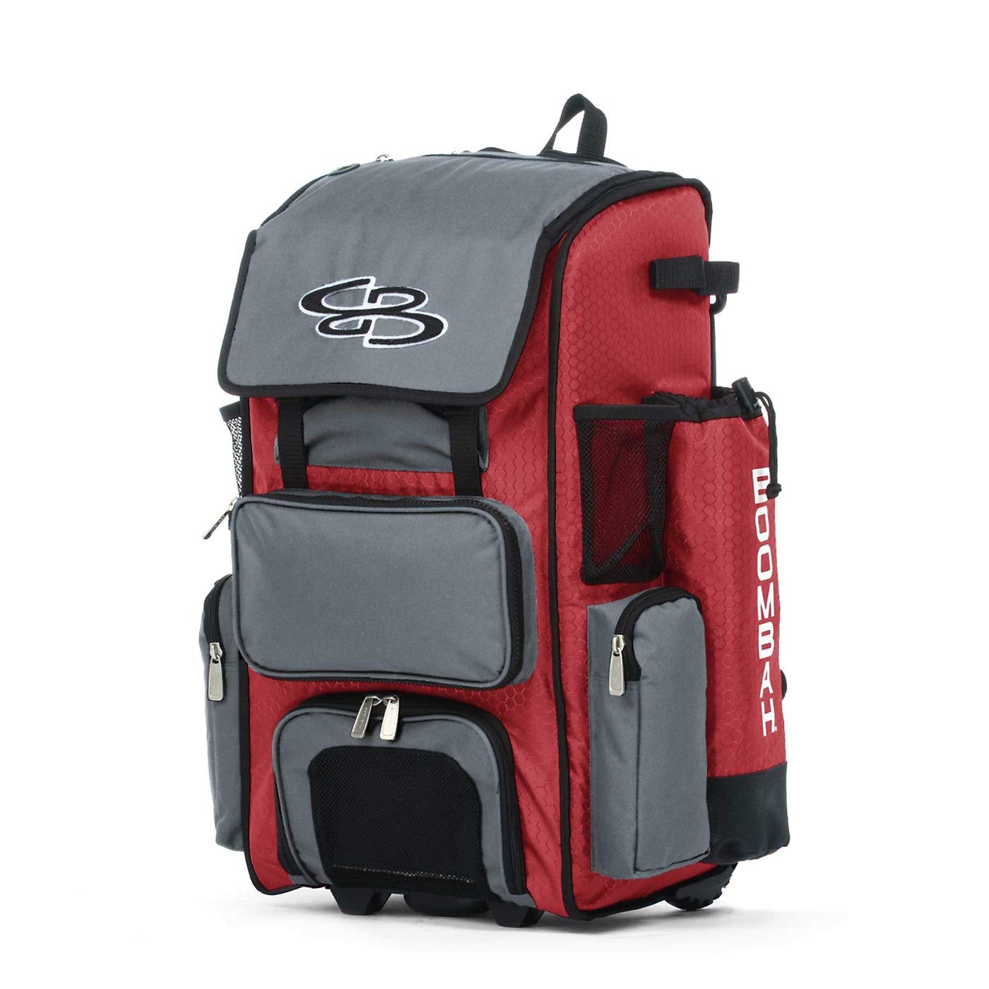 Boombah Superpack Hybrid Rolling Bat Bag - Wheeled & Backpack Style for Baseball & Softball Players | Perfect for Travel, Games & Practice