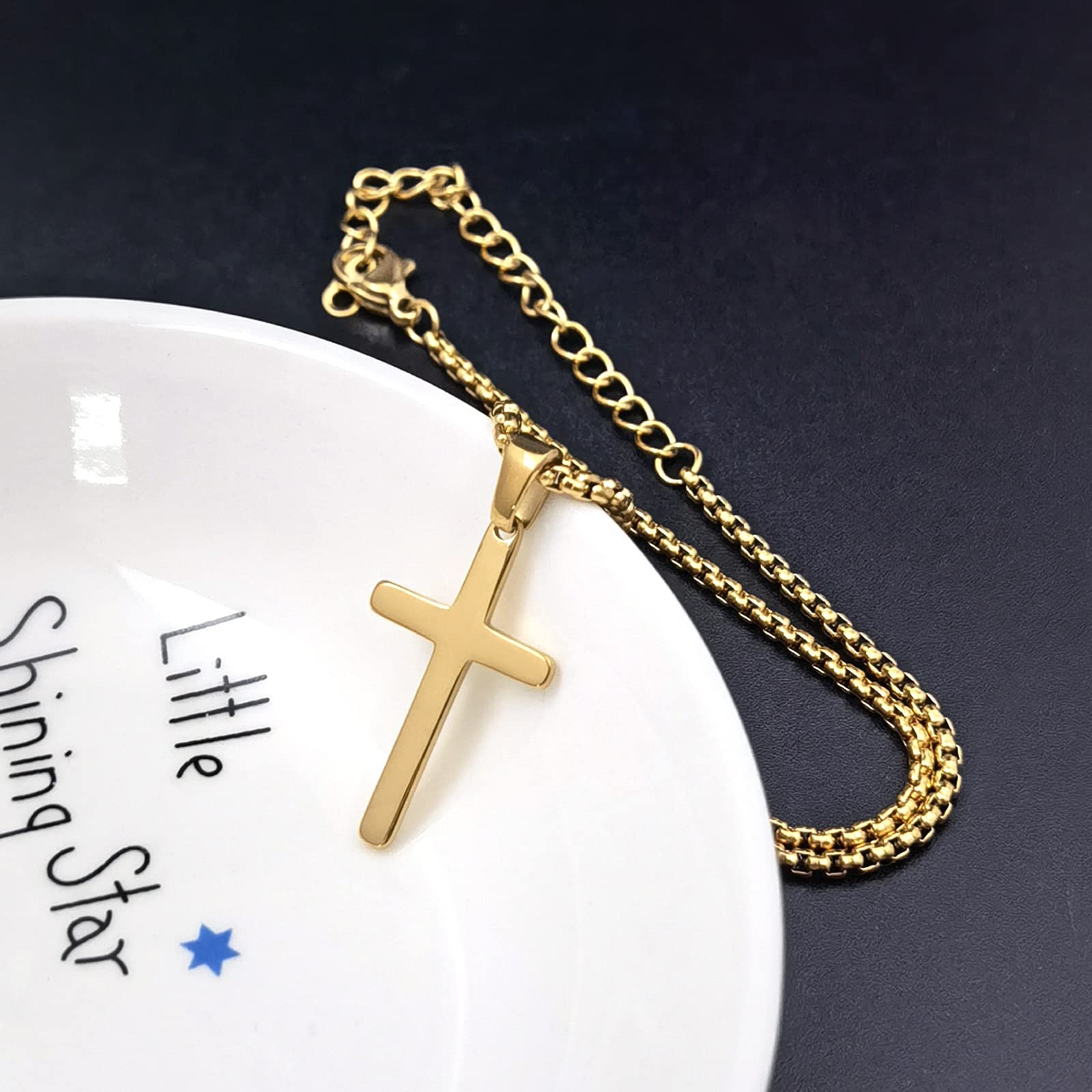 Elegant Small Cross Pendant Necklace for Women - Minimalist Sterling Silver Religious Jewelry - Perfect Mothers Day Gift, Birthday Present for Her - Ideal for Church, Weddings & Everyday Wear