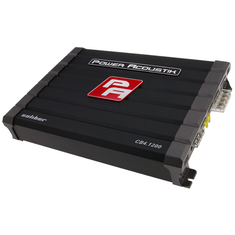Power Acoustik CB4 1200W Peak (600W RMS) 4-Channel Car Amplifier - Class A/B, 2 Ohm Stable - Perfect for Car Audio Systems & Bass Boost