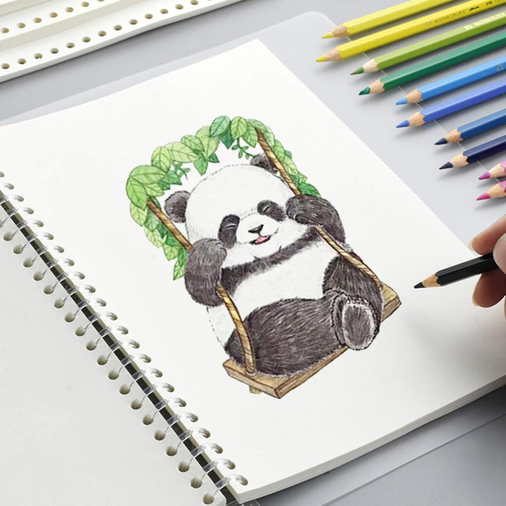 NUOBESTY 50 Sheets Sketch Drawing Pad - B5 Size Blank White Paper for Kids Art, Painting & Sketching | Refillable Notebook with Wired Insert | Perfect for School Projects, DIY Crafts & Creative Drawing