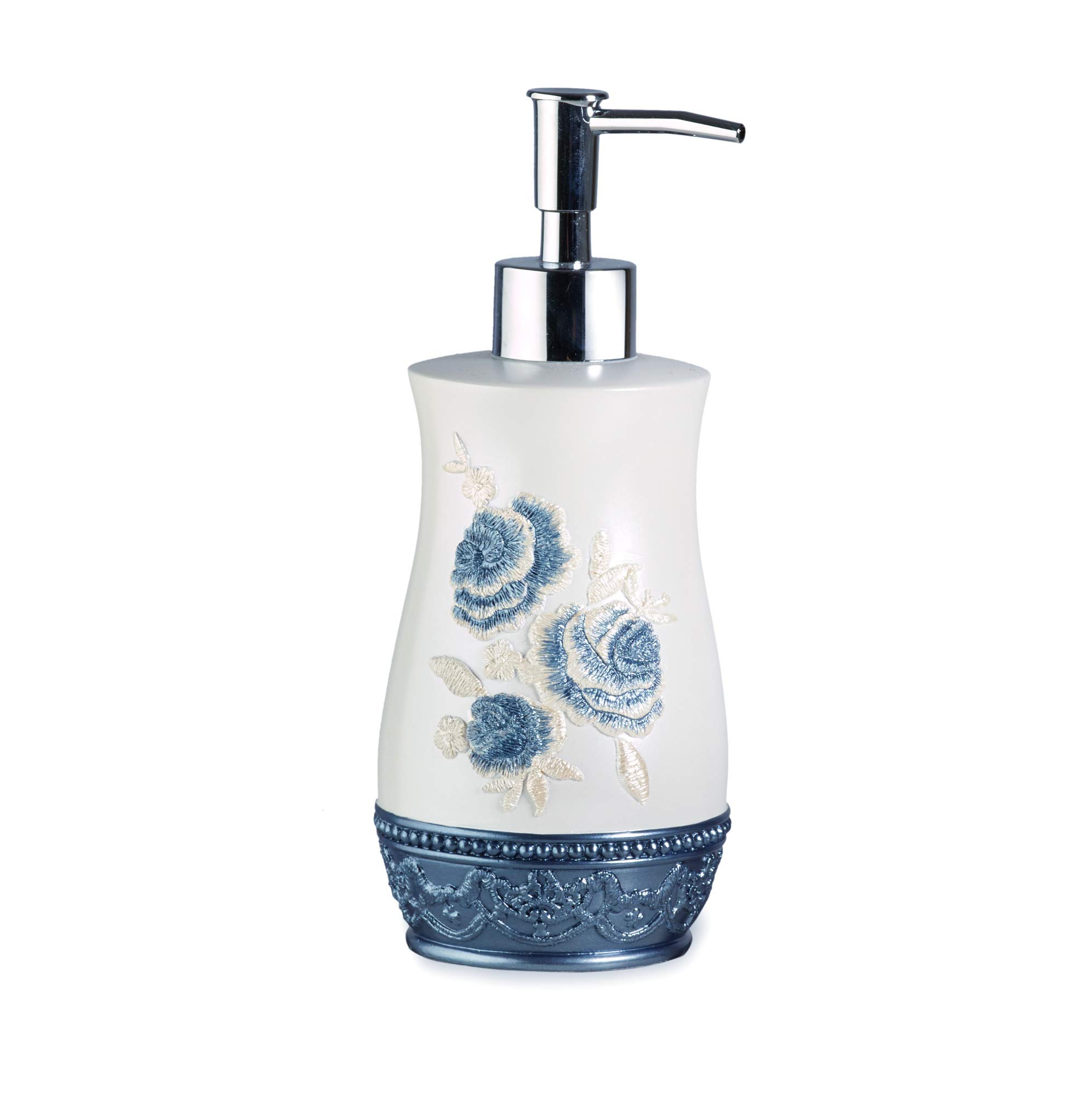 Premium Bath Blossom Rose with Lotion Pump in Blue - Luxurious Bath & Shower Gift Set for Spa Relaxation at Home