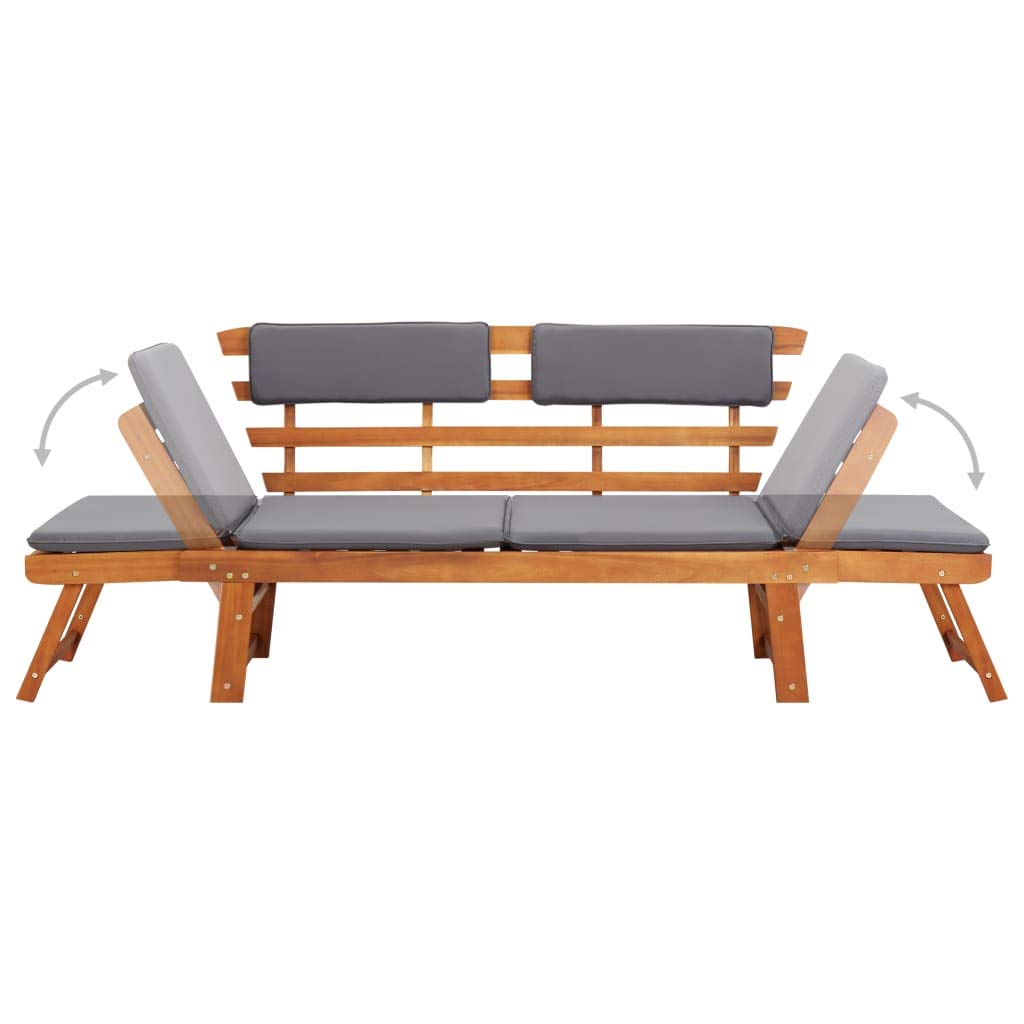 2-in-1 Patio Daybed & Outdoor Convertible Sofa - 74.8
