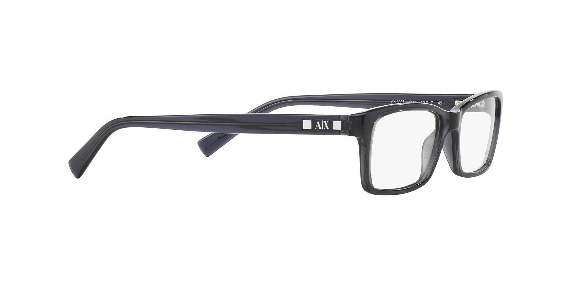 Armani Exchange 3007 Eyeglasses for Men & Women - Lightweight Acetate Frame with UV Protection - Perfect for Work, Driving & Everyday Wear