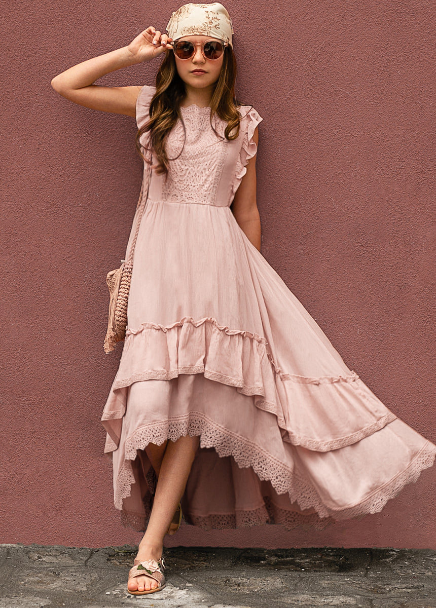Cassia Dress in Lilac - Flowy Midi Dress for Women | Perfect for Summer Weddings, Beach Vacations & Date Nights