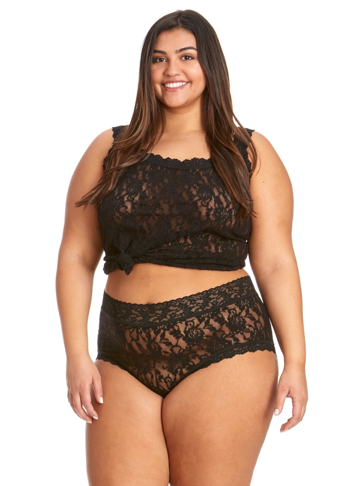 Plus Size Signature Lace Boyshorts - Comfortable Women's Underwear for Curvy Figures | Perfect for Everyday Wear, Sleepwear & Lounge