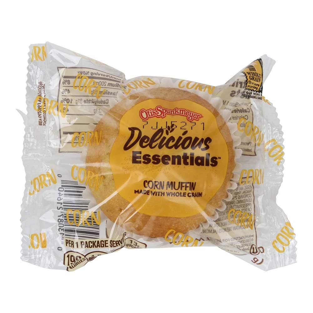 Otis Spunkmeyer 51% Whole Grain Corn Muffins - Pack of 72 (2oz Each) | Delicious & Nutritious Breakfast or Snack for Schools, Cafes & Offices