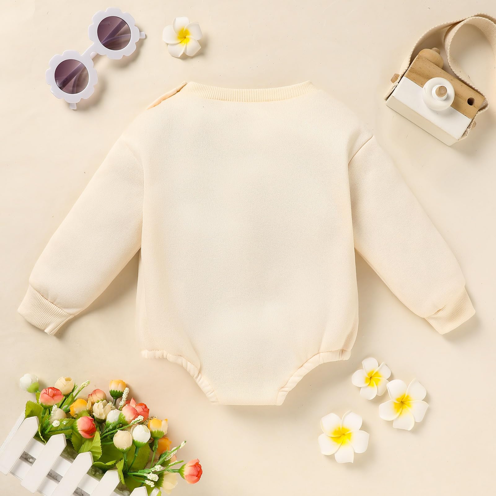 GRNSHTS Newborn Baby Boy Outfit - Long Sleeve Oversized Romper for Toddler Boys | Soft Cotton Coming Home Outfit | Cozy Fall Winter Clothes for Infants | Perfect for Holidays, Photoshoots & Family Gatherings