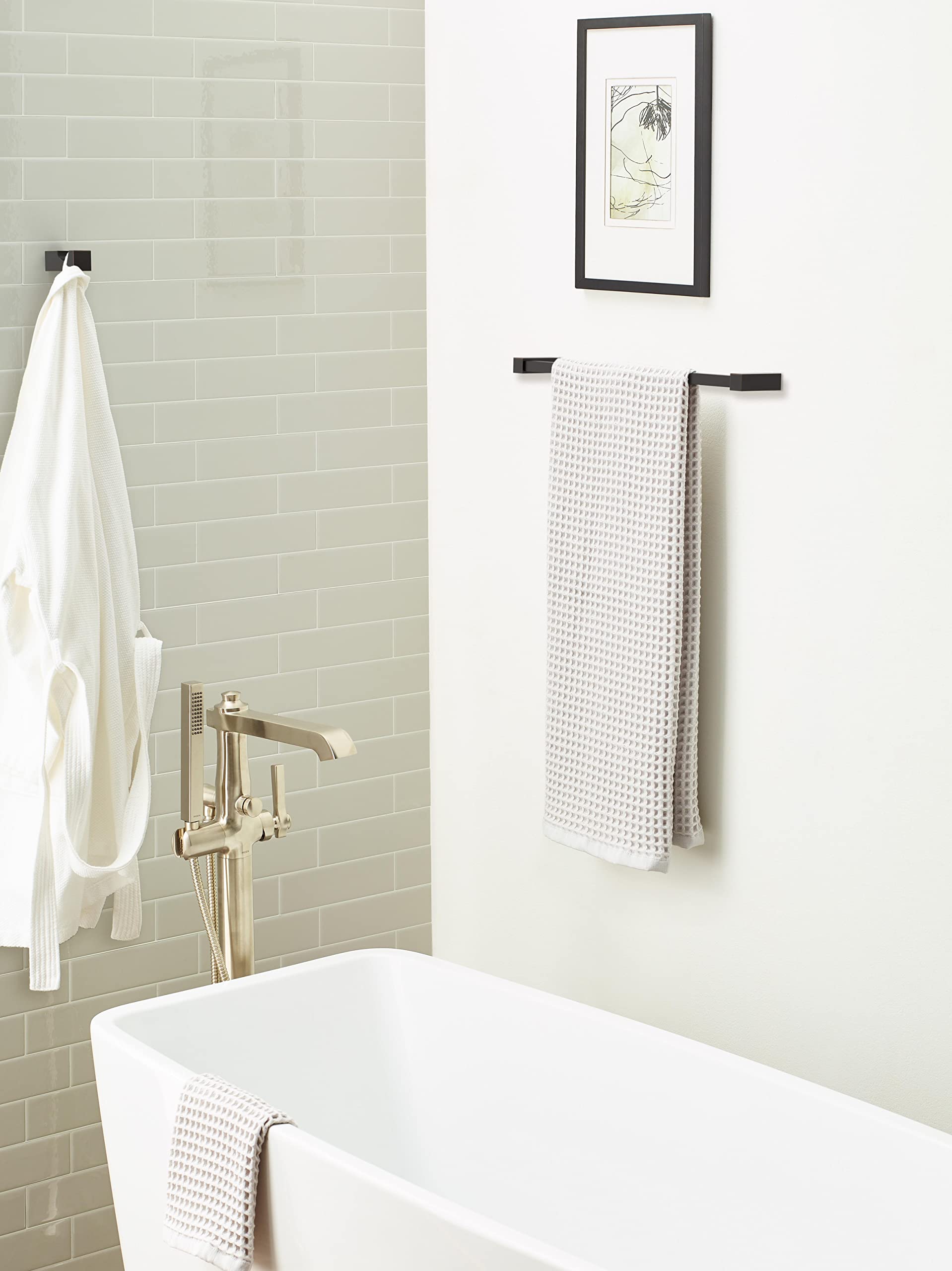 Amerock BH36080ORB Oil Rubbed Bronze Single Robe Hook - 7/8 Inch (22mm) Towel Holder for Bathroom - Durable Bathroom Hardware & Accessories - Perfect for Hanging Robes, Towels and Clothes in Bath, Spa or Bedroom