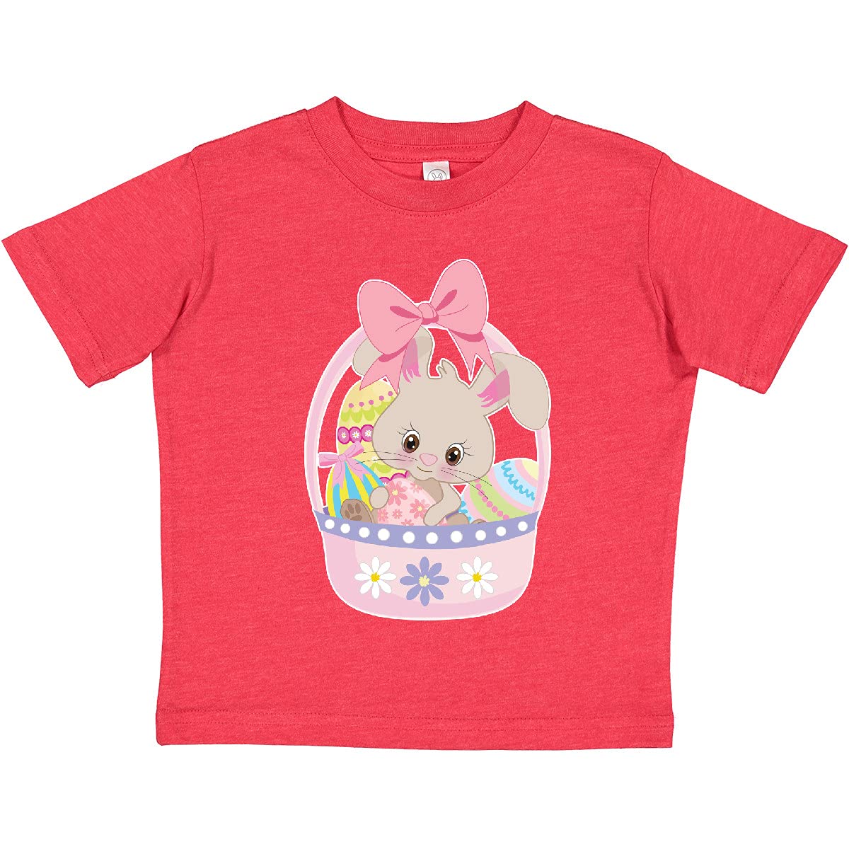 Easter Bunny in Basket with Eggs Toddler T-Shirt - Cute Easter Outfit for Boys & Girls - Perfect for Easter Egg Hunts & Spring Celebrations